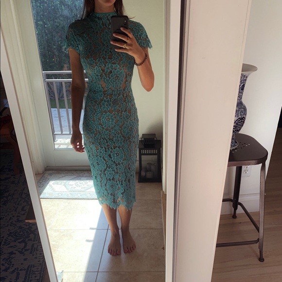 Alexis midi lace illusion dress Women Alexis midi lace illusion dress Women